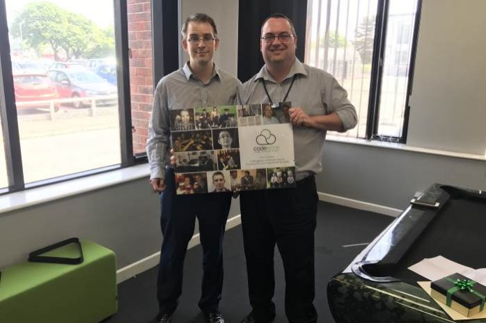 Chris celebrates with Codestone