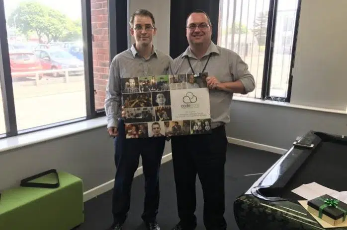 Chris celebrates with Codestone
