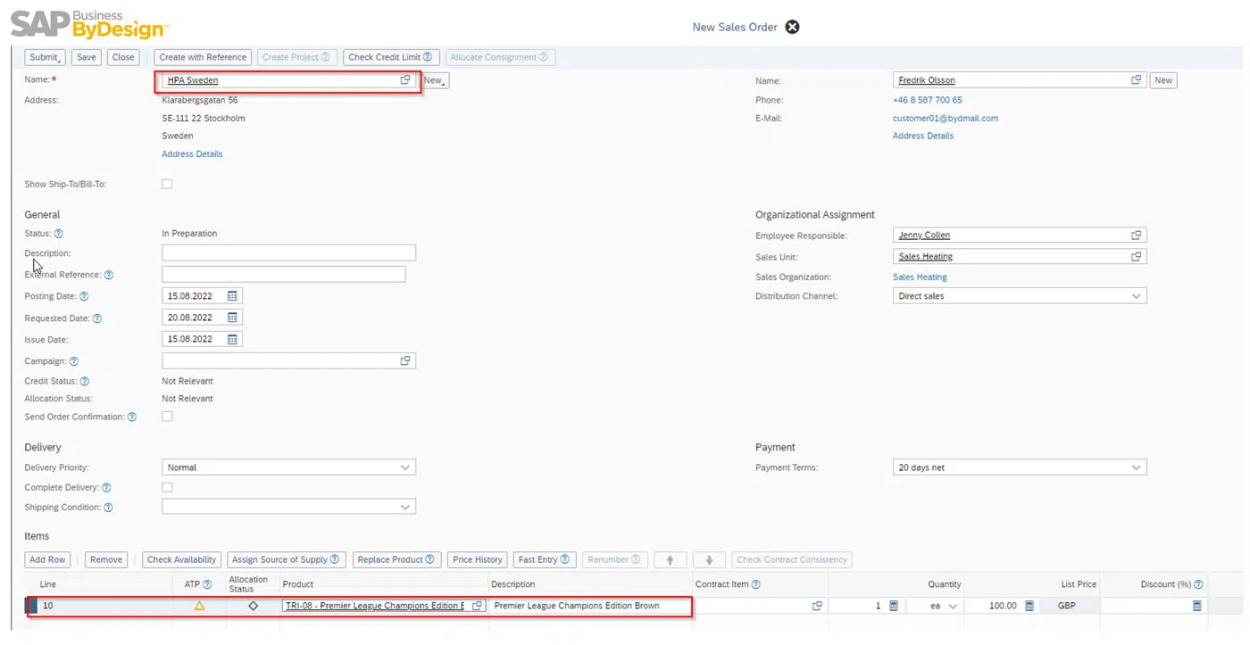 SAP Business ByDesign UI