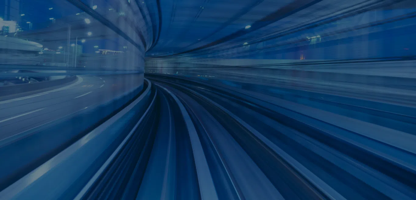 Dark blue warp tunnel graphic effect