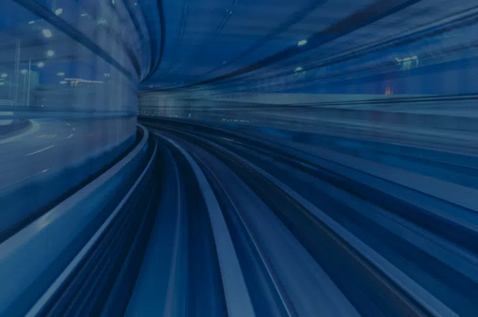 Dark blue warp tunnel graphic effect