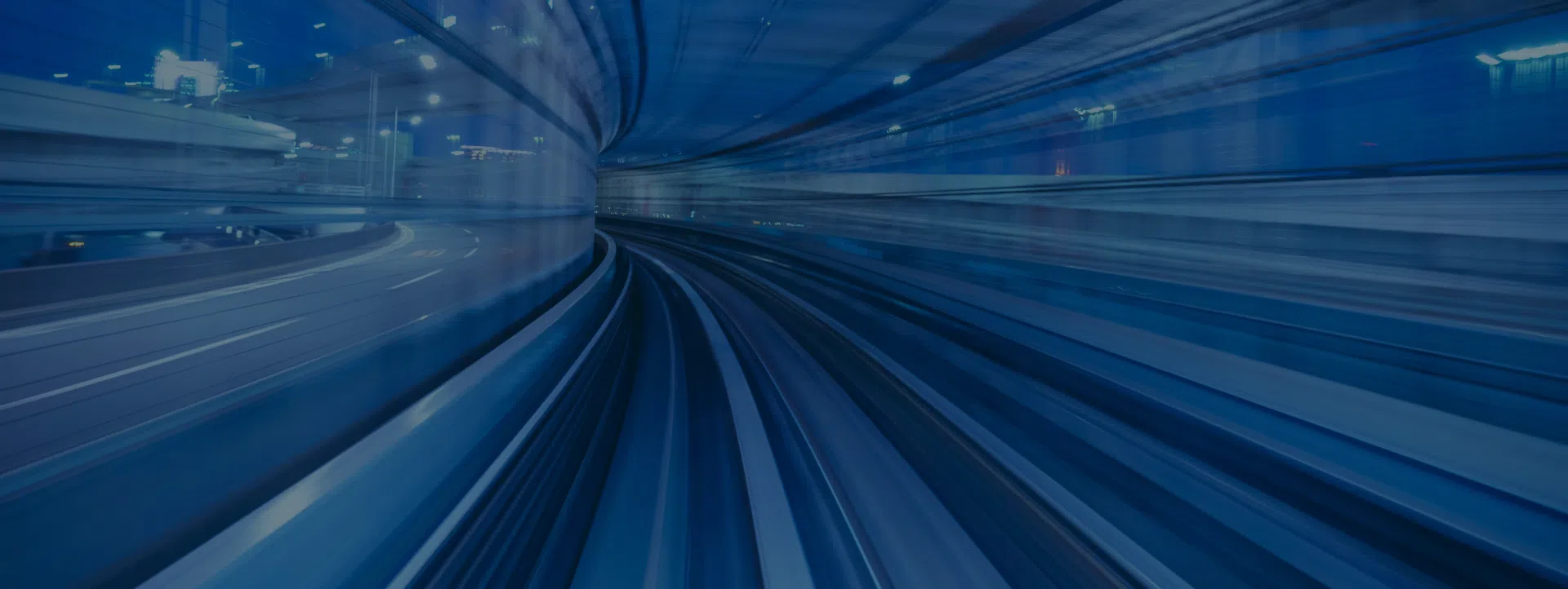 Dark blue warp tunnel graphic effect