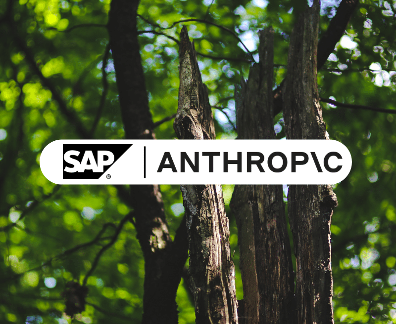 SAP and Anthropic logos side by side, marking the partnership bringing Claude AI into SAP ERP